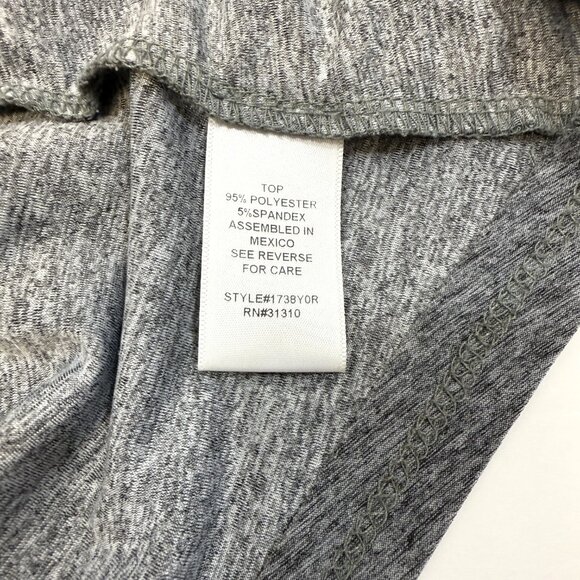 Fortune + Ivy Gray Keyhole Tunic Top, Long Sleeve, Plus Size XXL - Picture 6 of 8